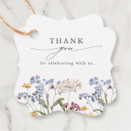 Kleurrijke lente Wildflower beemdweide Garden Wedd Bedankjes Labels