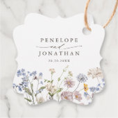 Kleurrijke lente Wildflower beemdweide Garden Wedd Bedankjes Labels (Achterkant)