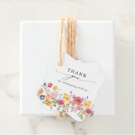 Kleurrijke lente Wildflower beemdweide Garden Wedd Bedankjes Labels