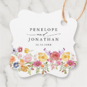 Kleurrijke lente Wildflower beemdweide Garden Wedd Bedankjes Labels (Achterkant)