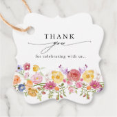 Kleurrijke lente Wildflower beemdweide Garden Wedd Bedankjes Labels (Voorkant)