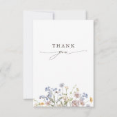 Kleurrijke lente Wildflower beemdweide Garden Wedd Bedankkaart (Voorkant)