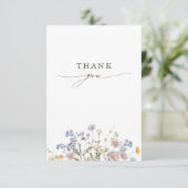 Kleurrijke lente Wildflower beemdweide Garden Wedd Bedankkaart (Staand voorkant)