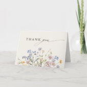 Kleurrijke lente Wildflower beemdweide Garden Wedd Bedankkaart (Voorkant)