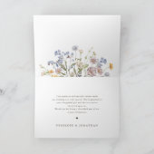 Kleurrijke lente Wildflower beemdweide Garden Wedd Bedankkaart (Binnen)