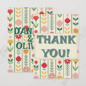 Kleurrijke lente Wildflower beemdweide Garden Wedd Bedankkaart (Voorkant / Achterkant)