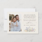 Kleurrijke lente Wildflower beemdweide Garden Wedd Bedankkaart (Achterkant)