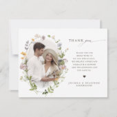 Kleurrijke lente Wildflower beemdweide Garden Wedd Bedankkaart (Voorkant)