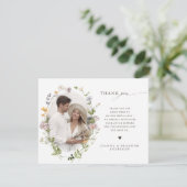 Kleurrijke lente Wildflower beemdweide Garden Wedd Bedankkaart (Staand voorkant)