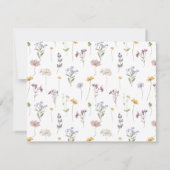 Kleurrijke lente Wildflower beemdweide Garden Wedd Bedankkaart (Achterkant)