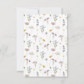 Kleurrijke lente Wildflower beemdweide Garden Wedd Bedankkaart (Achterkant)