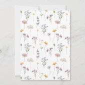 Kleurrijke lente Wildflower beemdweide Garden Wedd Bedankkaart (Achterkant)