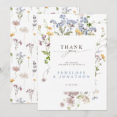 Kleurrijke lente Wildflower beemdweide Garden Wedd Bedankkaart (Voorkant / Achterkant)