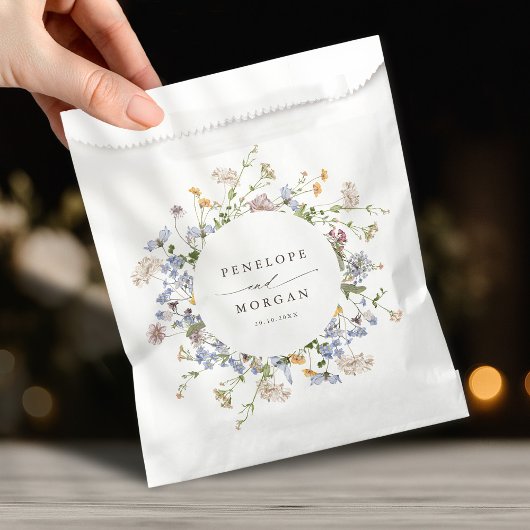 Kleurrijke lente Wildflower beemdweide Garden Wedd Bedankzakje