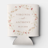 Kleurrijke lente Wildflower beemdweide Garden Wedd Blikjeskoeler (Achterkant)