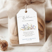 Kleurrijke lente Wildflower beemdweide Garden Wedd Cadeaulabel