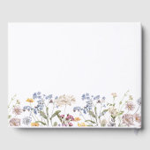 Kleurrijke lente Wildflower beemdweide Garden Wedd Gastenboek (Achterkant)