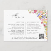 Kleurrijke lente Wildflower beemdweide Garden Wedd Informatiekaartje (Voorkant)