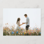 Kleurrijke lente Wildflower beemdweide Garden Wedd Informatiekaartje (Achterkant)