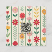 Kleurrijke lente Wildflower beemdweide Garden Wedd Informatiekaartje (Achterkant)