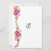 Kleurrijke lente Wildflower beemdweide Garden Wedd Kaart (Achterkant)