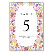 Kleurrijke lente Wildflower beemdweide Garden Wedd Kaart (Achterkant)