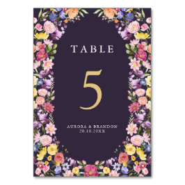 Kleurrijke lente Wildflower beemdweide Garden Wedd Kaart