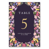 Kleurrijke lente Wildflower beemdweide Garden Wedd Kaart (Achterkant)