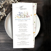 Kleurrijke lente Wildflower beemdweide Garden Wedd Menu