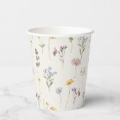Kleurrijke lente Wildflower beemdweide Garden Wedd Papieren Bekers (Achterkant)