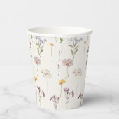 Kleurrijke lente Wildflower beemdweide Garden Wedd Papieren Bekers (Rechts)