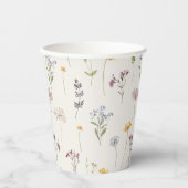 Kleurrijke lente Wildflower beemdweide Garden Wedd Papieren Bekers (Voorkant)