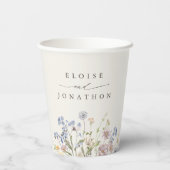 Kleurrijke lente Wildflower beemdweide Garden Wedd Papieren Bekers (Achterkant)