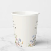 Kleurrijke lente Wildflower beemdweide Garden Wedd Papieren Bekers (Links)