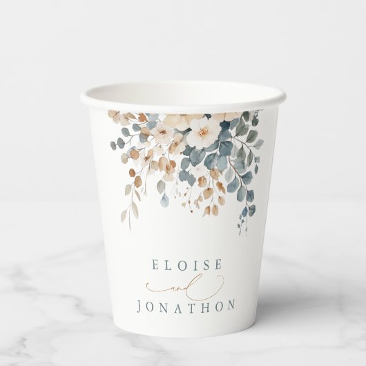 Kleurrijke lente Wildflower beemdweide Garden Wedd Papieren Bekers (Achterkant)