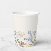 Kleurrijke lente Wildflower beemdweide Garden Wedd Papieren Bekers (Links)
