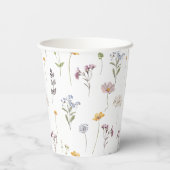 Kleurrijke lente Wildflower beemdweide Garden Wedd Papieren Bekers (Achterkant)