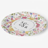 Kleurrijke lente Wildflower beemdweide Garden Wedd Papieren Bordje (Gekanteld)