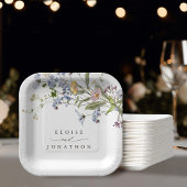 Kleurrijke lente Wildflower beemdweide Garden Wedd Papieren Bordje