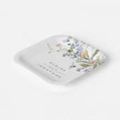 Kleurrijke lente Wildflower beemdweide Garden Wedd Papieren Bordje (Gebogen)