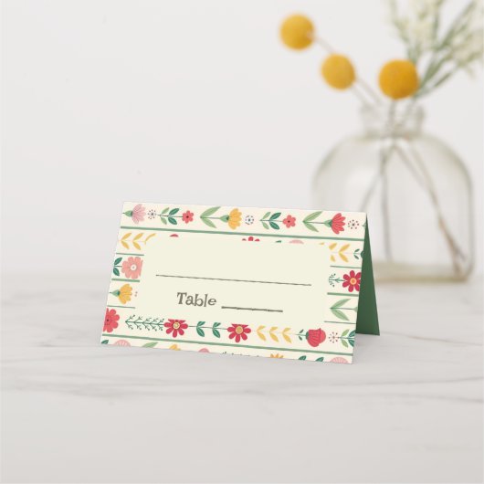 Kleurrijke lente Wildflower beemdweide Garden Wedd Plaatskaartje (Voorkant)