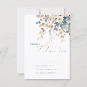 Kleurrijke lente Wildflower beemdweide Garden Wedd RSVP Kaartje