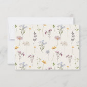Kleurrijke lente Wildflower beemdweide Garden Wedd RSVP Kaartje (Achterkant)