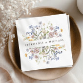 Kleurrijke lente Wildflower beemdweide Garden Wedd Servet