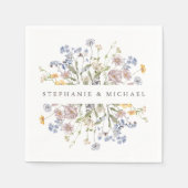 Kleurrijke lente Wildflower beemdweide Garden Wedd Servet (Voorkant)