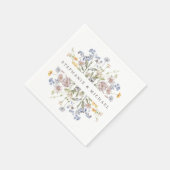 Kleurrijke lente Wildflower beemdweide Garden Wedd Servet (Hoek)