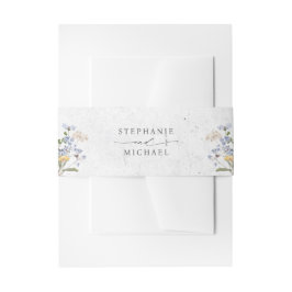 Kleurrijke lente Wildflower beemdweide Garden Wedd Uitnodigingen Wikkel