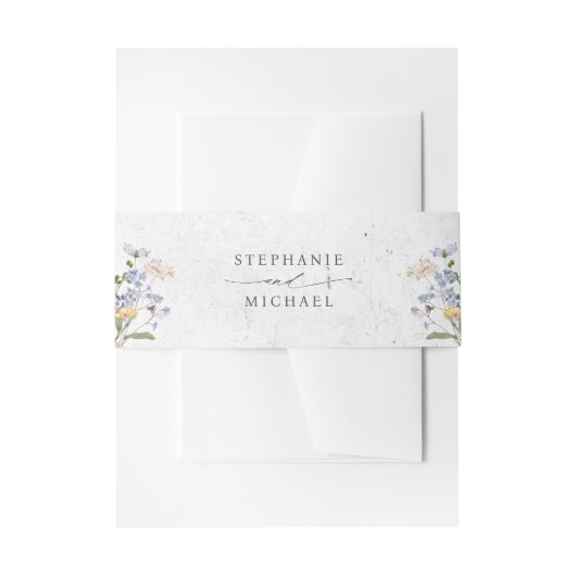 Kleurrijke lente Wildflower beemdweide Garden Wedd Uitnodigingen Wikkel (Voorkant Voorbeeld)