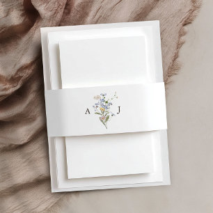 Kleurrijke lente Wildflower beemdweide Garden Wedd Uitnodigingen Wikkel