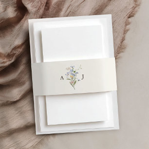 Kleurrijke lente Wildflower beemdweide Garden Wedd Uitnodigingen Wikkel